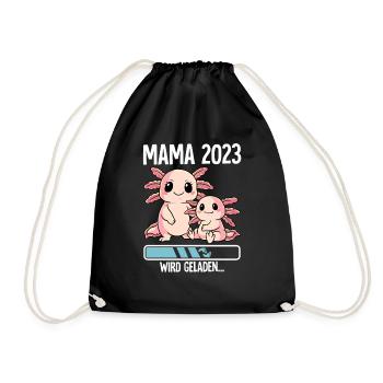 Werdende Mama 2023 - Turnbeutel - Schwarz - Vorne
