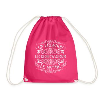 Déménageur | meilleur Déménageur | la légende le m - Sac de sport léger - fuchsia - Devant