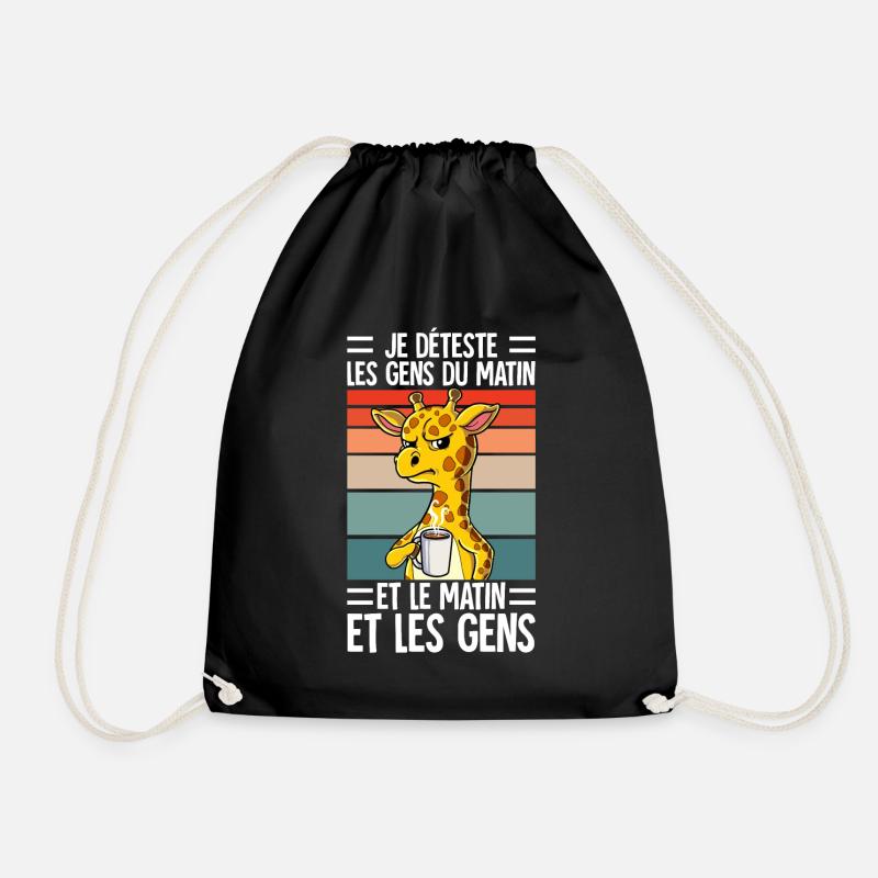 Je Déteste Les Gens Café - Sac de sport léger - noir