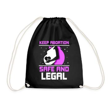keep abortion safe and legal - Turnbeutel - Schwarz - Vorne