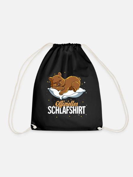 Offizielles Schlafshirt Bär - Turnbeutel - Schwarz
