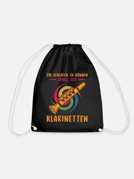 Klarinette Klarinettenspieler Klarinettist - Turnbeutel - Schwarz