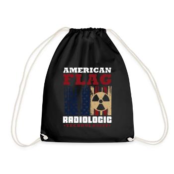 American Flag Radiologic Technologist - Turnbeutel - Schwarz - Vorne