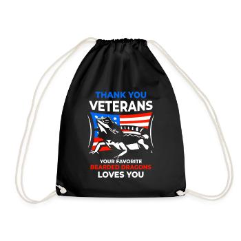 Thank you Veterans Bearded Dragons - Turnbeutel - Schwarz - Vorne