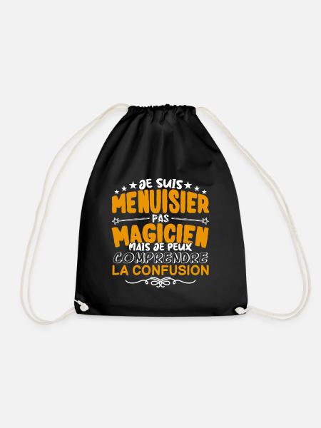 Menuisier | Menuisier pas Magicien | Meilleur Menu - Sac de sport léger - noir