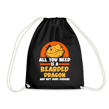 All you need is a Bearded Dragons - Turnbeutel - Schwarz - Vorne