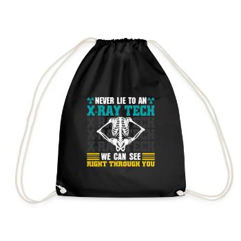 Never Lie To An X-Ray Tech - Turnbeutel - Schwarz - Vorne