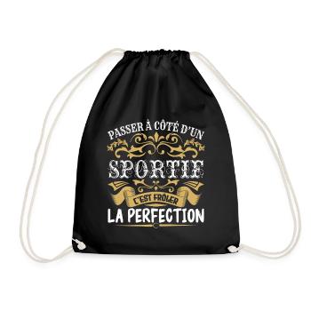 Le Meilleur Sportif | Sportif à la perfection - Sac de sport léger - noir - Devant