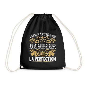 Le Meilleur Barbier | Barbier à la perfection - Sac de sport léger - noir - Devant
