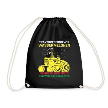Traktoren sind wie wassermelonen Landwirt Traktor - Turnbeutel - Schwarz - Vorne