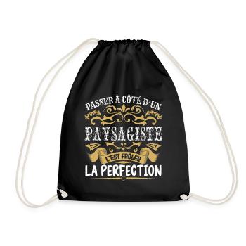 Le Meilleur Paysagiste | Paysagiste à la perfectio - Sac de sport léger - noir - Devant