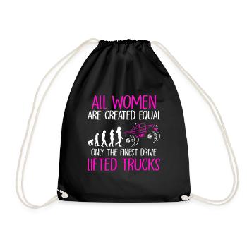 all women are created drive lifted trucks - Turnbeutel - Schwarz - Vorne