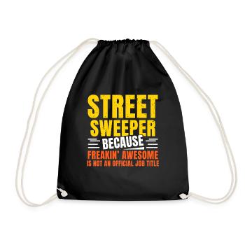 Street sweeper because freakin - Turnbeutel - Schwarz - Vorne