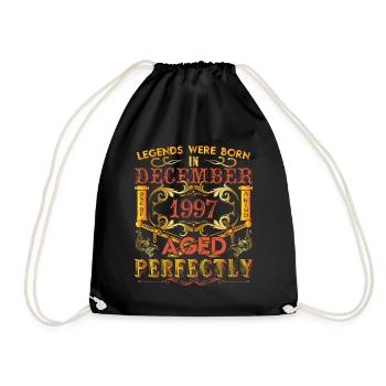 December 1997 - birthday 1997 legends were born. - Drawstring Bag - black - Front