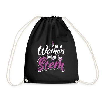 I am a women in STEM - Turnbeutel - Schwarz - Vorne