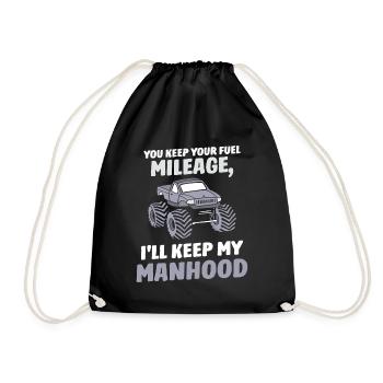 You keep your fuel mileage Lifted Truck - Turnbeutel - Schwarz - Vorne