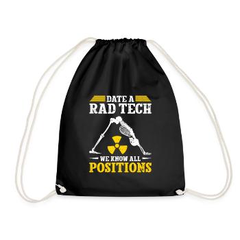 Date a rad tech - we know all positions - Turnbeutel - Schwarz - Vorne