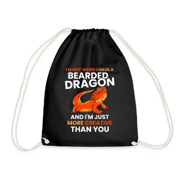 I'm not weird I have a Bearded Dragon - Turnbeutel - Schwarz - Vorne