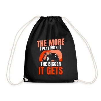 the more i play with it the bigger it gets - Turnbeutel - Schwarz - Vorne