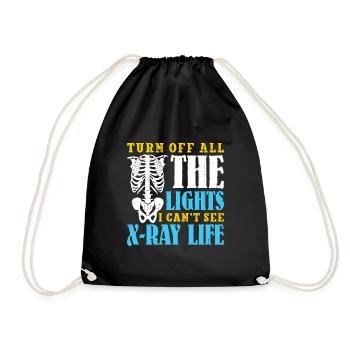Turn off all the lights I can't see x-ray life - Turnbeutel - Schwarz - Vorne