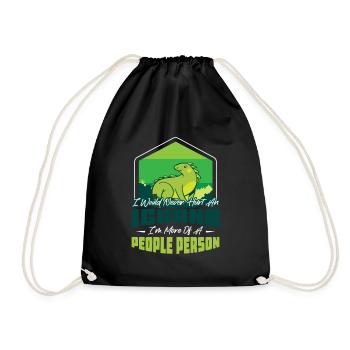 If you met my Iguana - Turnbeutel - Schwarz - Vorne