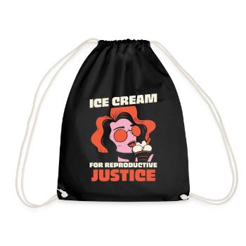 Ice cream for reproductive justice - Turnbeutel - Schwarz - Vorne