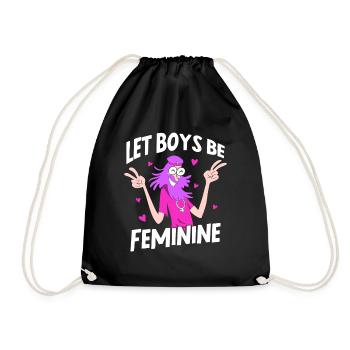 Let Boys Be Feminine - Turnbeutel - Schwarz - Vorne