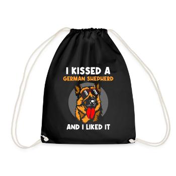 I kissed a german shepherd and I liked it - Turnbeutel - Schwarz - Vorne