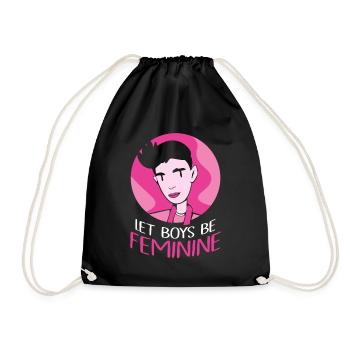 Let Boys Be Feminine - Turnbeutel - Schwarz - Vorne