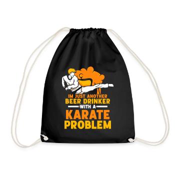 Im just another Beer Drinker with a Karate problem - Turnbeutel - Schwarz - Vorne