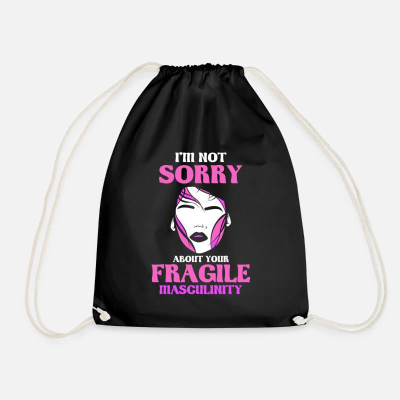 I'm not sorry about your fragile masculinity - Turnbeutel - Schwarz