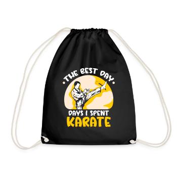 The Best Day days i spent Karate - Turnbeutel - Schwarz - Vorne