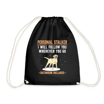 I Will Follow You Labrador - Turnbeutel - Schwarz - Vorne