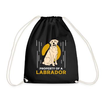 Property of a Labrador - Turnbeutel - Schwarz - Vorne