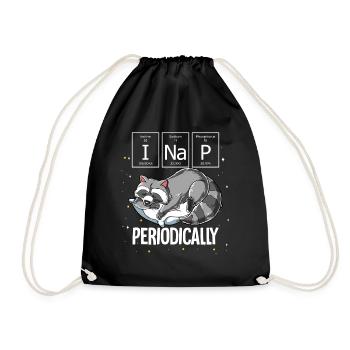 Sleeping Raccoon I Nap Periodically - Drawstring Bag - black - Front