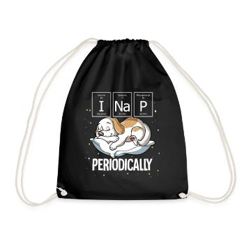 Chien endormi Je fais une sieste périodique - Sac de sport léger - noir - Devant