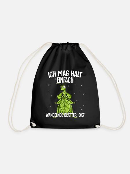 Ich mag halt einfach Wandelnde Blätter - Turnbeutel - Schwarz