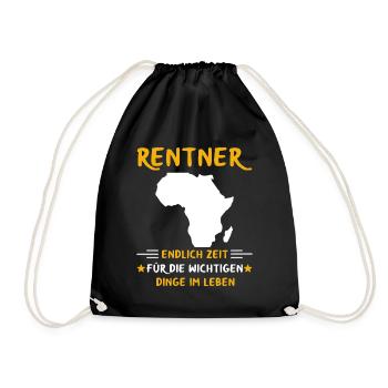 Rentner Rente Rentenbeginn Afrika - Turnbeutel - Schwarz - Vorne