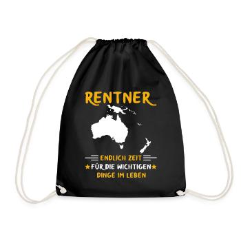 Rentner Rente Rentenbeginn Australien - Turnbeutel - Schwarz - Vorne