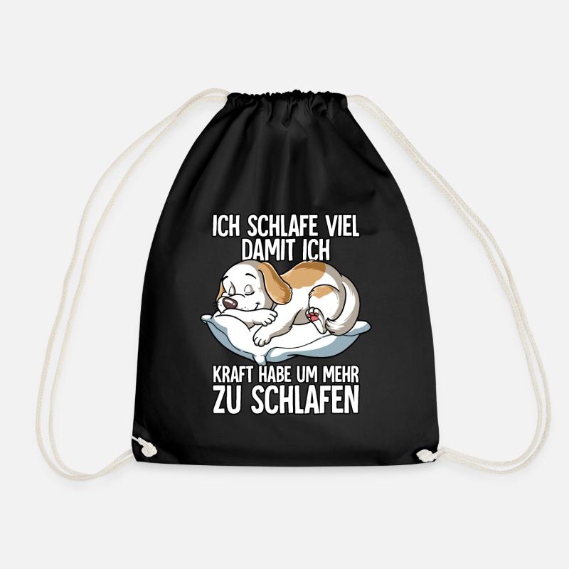Ich Schlafe Hund - Turnbeutel - Schwarz