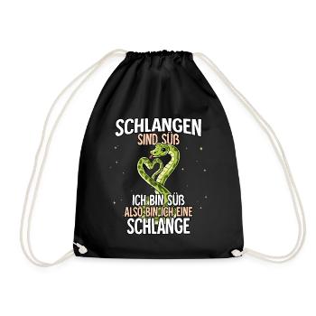 Schlangen Sind Süß Schlange - Turnbeutel - Schwarz - Vorne