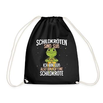 Schildkröten Sind Süß Schildkröte - Turnbeutel - Schwarz - Vorne