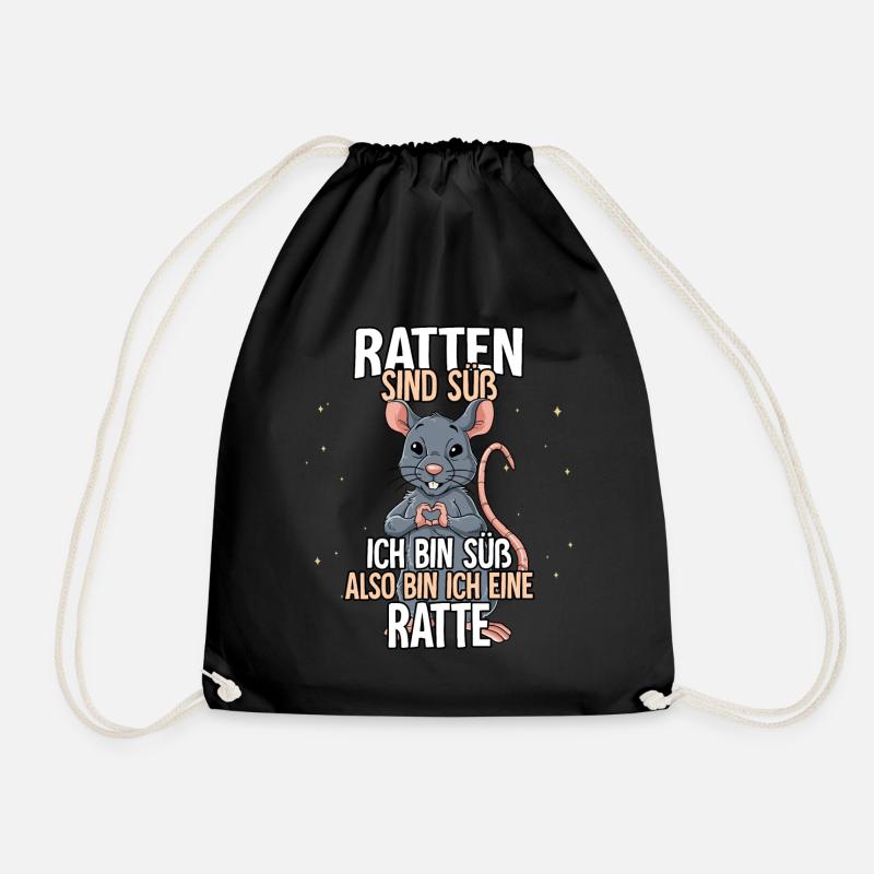 Ratten Sind Süß Ratte - Turnbeutel - Schwarz