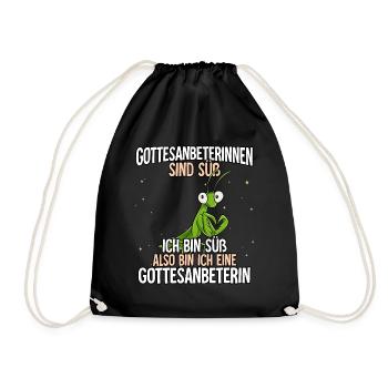 Gottesanbeterinnen Sind Süß Gottesanbeterin - Turnbeutel - Schwarz - Vorne