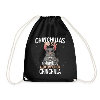 Chinchillas Sind Süß Chinchilla - Turnbeutel - Schwarz - Vorne