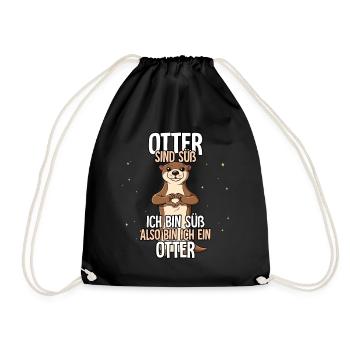 Otter Sind Süß Otter - Turnbeutel - Schwarz - Vorne