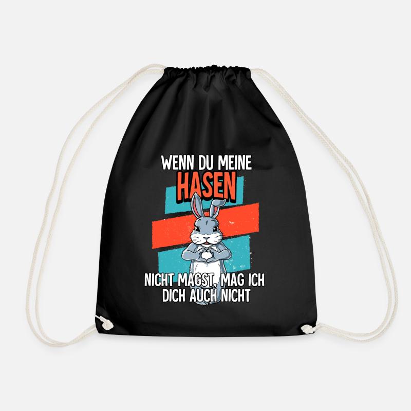 Wenn Du Meine Hasen - Turnbeutel - Schwarz