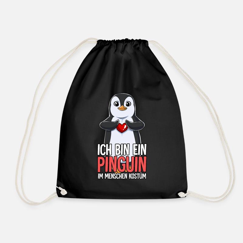 Ich Bin Ein Pinguin - Turnbeutel - Schwarz