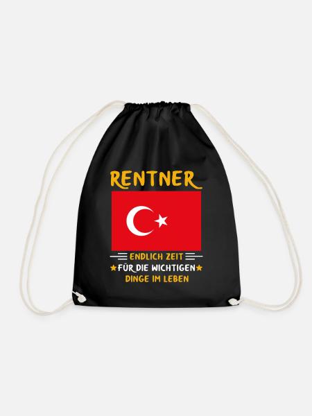 Rentner Rente Rentenbeginn Türkei - Turnbeutel - Schwarz