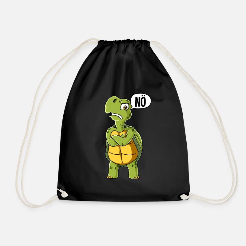 Schildkröte Nö - Turnbeutel - Schwarz